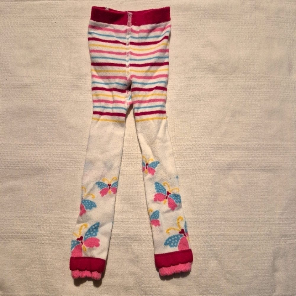 Hanna Andersson girls size 80 or 18-24 m footless tights, GUC for wash wear